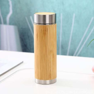 Termo de bambu y acero inoxidable con infusor